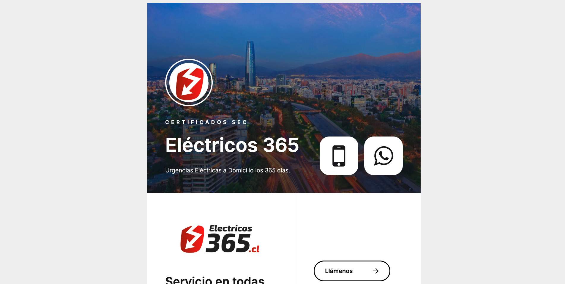 Eléctricos 365 — urgencias eléctricas